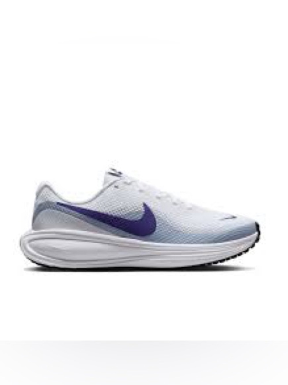Nike Women's Revolution 8 Running Shoes in the White/Court Purple colorway 10